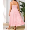 image:imageTalisea Plus Size Summer Dress  Boho Spaghetti Strap Maxi Dress Women  Casual boho long maxi sundress with pockets adjustable spaghetti straps amp flowy fit for summer beach vacationPink