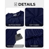 image:imageTalisea Plus Size Summer Dress  Work Shirt Dress with Pockets Women  Casual summer dress work shirt dress short sleeve button down style collared design with belt and pocketsNavy Blue