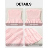 image:imageTalisea Wedding Guest Dress Jacquard Strapless Smocked Tiered Maxi Dress  Exquisite Floral Textured Jacquard Sleeveless Ruffle Chiffon Long Dress for Wedding Bridal Shower Graduation Party BeachPink