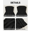 image:imageTalisea Wedding Guest Dress Jacquard Strapless Smocked Tiered Maxi Dress  Exquisite Floral Textured Jacquard Sleeveless Ruffle Chiffon Long Dress for Wedding Bridal Shower Graduation Party BeachBlack