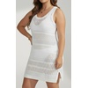 image:imageTalisea Plus Size Swimsuit Cover Up  Bathing Suit Coverups Women  Crochet knit summer dress sleeveless with side slit ideal bikini coverups amp swimwear bathing suit coverupPure White