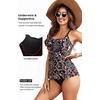 image:imageWomen Underwire Tankini Top Only  Supportive Flowy Swimsuit Top  Underwire for reliable support Removable pads for customizable coverage Lightly flowy for easy coverageColorful Paisley