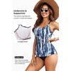 image:imageWomen Underwire Tankini Top Only  Supportive Flowy Swimsuit Top  Underwire for reliable support Removable pads for customizable coverage Lightly flowy for easy coverageBlue Tie Dye