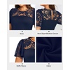 image:imagePlus Size Cocktail Dress Black Lace Long Sleeve Short A Line Dresses WomenNavy Blue