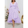 image:imagePlus Size Dresses Wedding Guest Fall Floral Long Sleeve Maxi Dress WomenLight Lavender