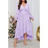 image:imagePlus Size Dresses Wedding Guest Fall Floral Long Sleeve Maxi Dress WomenLight Lavender