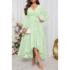 image:imagePlus Size Dresses Wedding Guest Fall Floral Long Sleeve Maxi Dress WomenSage Green