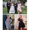 image:imagePlus Size Dresses Wedding Guest Formal Chiffon Short Sleeve High Low DressBlack