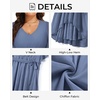 image:imagePlus Size Dresses Wedding Guest Formal Chiffon Short Sleeve High Low DressDusty Blue