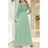 image:imagePlus Size Formal Dresses V Neck 34 Sleeve Sequin Prom Evening Maxi DressMint Green