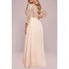 image:imagePlus Size Formal Dresses V Neck 34 Sleeve Sequin Prom Evening Maxi DressRose Gold