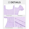 image:imagePlus Size Square Neck Puff Sleeve Swiss Dot Graduation DressPurple