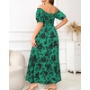 image:imagePlus Size Summer Dresses Off the Shoulder Boho Maxi A Line Long Dress WomenGreen Floral