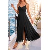 image:imageSummer Wedding Guest Dress Spaghetti Strap Formal A Line Maxi Dresses WomenBlack