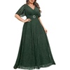 image:imageTalisea Plus Size Sequin Short Sleeve Formal Wedding Guest Maxi DressGreen