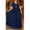 image:imageTalisea Plus Size Sequin Short Sleeve Formal Wedding Guest Maxi DressNavy Blue