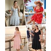 image:imageTalisea Plus Size Summer Dress  Casual Aline Flowy Midi Dress for WomenRed Floral