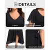 image:imageTalisea Plus Size Wedding Guest Dress  High Low Chiffon Ruffle Formal GownBlack