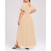image:imageTalisea Plus Size Wedding Guest Dress  High Low Chiffon Ruffle Formal GownChampagne