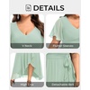 image:imageTalisea Plus Size Wedding Guest Dress  High Low Chiffon Ruffle Formal GownSage Green