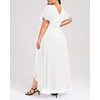 image:imageTalisea Plus Size Wedding Guest Dress  High Low Chiffon Ruffle Formal GownWhite