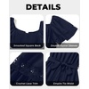 image:imageTalisea Plus Size Wedding Guest Dress Square Neck Flutter Sleeve Maxi DressNavy