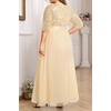 image:imageTalisea Women Plus Size Sequin Formal Evening Gown VNeck Ruffle Maxi DressChampagne