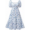 image:imageTalisea Plus Size Summer Dress  Casual Aline Flowy Midi Dress for WomenBlue Floral