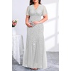 image:imagePlus Size Formal Dress Sequin Lace Mermaid Wedding Guest Maxi GownGrey