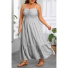 image:imagePlus Size Maxi Dress Summer Casual Striped Spaghetti Strap Long SundressBlack and White