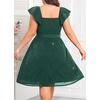 image:imagePlus Size Sparkly Cocktail Dress Wrap V Neck Ruffle Sleeve Wedding GuestGreen