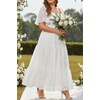 image:imageTalisea Plus Size Lace Dress  Boho Wedding Long Maxi Dress for WomenWhite