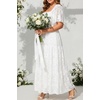 image:imageTalisea Plus Size Lace Dress  Boho Wedding Long Maxi Dress for WomenWhite