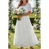 image:imageTalisea Plus Size Lace Dress  Boho Wedding Long Maxi Dress for WomenWhite