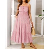 image:imageTalisea Plus Size Summer Dress  Boho Spaghetti Strap Maxi Dress WomenPink Floral