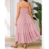 image:imageTalisea Plus Size Summer Dress  Boho Spaghetti Strap Maxi Dress WomenPink Floral