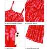 image:imageTalisea Plus Size Summer Dress  Boho Spaghetti Strap Maxi Dress WomenRed Floral