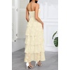 image:imageTalisea Wedding Guest Dress Jacquard Strapless Smocked Tiered Maxi DressBeige