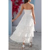 image:imageTalisea Wedding Guest Dress Jacquard Strapless Smocked Tiered Maxi DressWhite