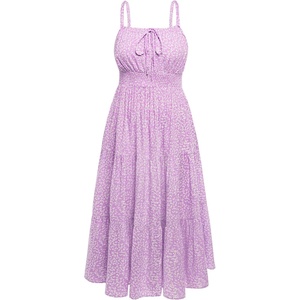 image:imageTalisea Plus Size Summer Dress  Boho Spaghetti Strap Maxi Dress WomenPurple Floral