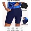 image:imageBlouson Tankini with Shorts  7 BoyLeg Two Piece Swimsuit with PocketsBlue Paisley