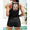 image:imageTalisea 3 Piece Tankini with Shorts  Tummy Control Swimsuit Bathing SuitsBlack