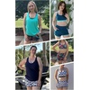 image:imageTalisea 3 Piece Tankini with Shorts  Tummy Control Swimsuit Bathing SuitsTeal and Green