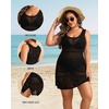 image:imageTalisea Plus Size Swimsuit Cover Up  Bathing Suit Coverups WomenBlack