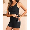 image:imageTalisea Tankini Swimsuits with Shorts  Women Two Piece Bathing Suit with Pockets Swimwear 2025Black 1