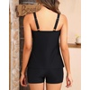 image:imageTalisea Tankini Swimsuits with Shorts  Women Two Piece Bathing Suit with Pockets Swimwear 2025Black 1