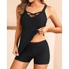 image:imageTalisea Tankini Swimsuits with Shorts  Women Two Piece Bathing Suit with Pockets Swimwear 2025Black 1
