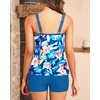 image:imageTalisea Tankini Swimsuits with Shorts  Women Two Piece Bathing Suit with Pockets Swimwear 2025Blue Flowers