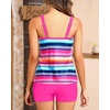 image:imageTalisea Tankini Swimsuits with Shorts  Women Two Piece Bathing Suit with Pockets Swimwear 2025Colorful Striped