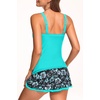 image:imageTalisea Tankini with Skirt  Tummy Control VWire Swimsuit with DrawstringAqua and Floral